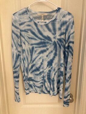 Blue Tie-Dye Long Sleeve Tee